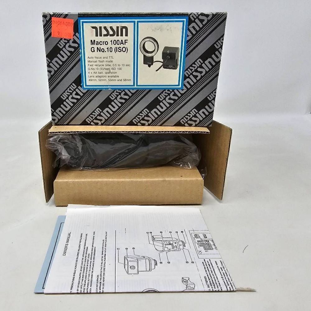 NISSIN MACRO 100AF RING FLASH THYRISTOR TTL MANUAL FLASH MODE FAST RECYCLE TIME